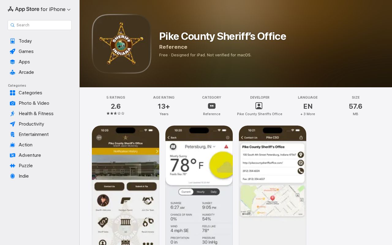 Pike County 24 hour release check official sheriff Apple app